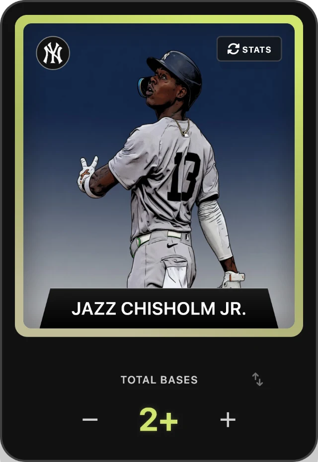 Pick card: Jazz Chisholm Jr., New York Yankees second baseman.